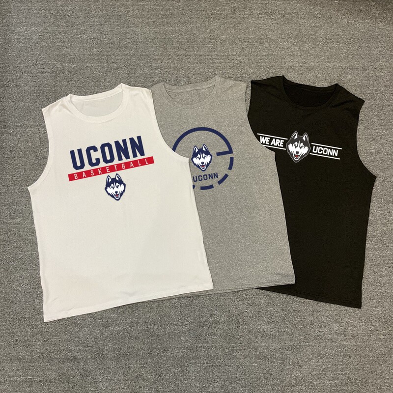 American Basketball Vest Peking University Confinitige Uconn Husky Men's Quick-Drying Sleeveless Training Sports T-Shirt