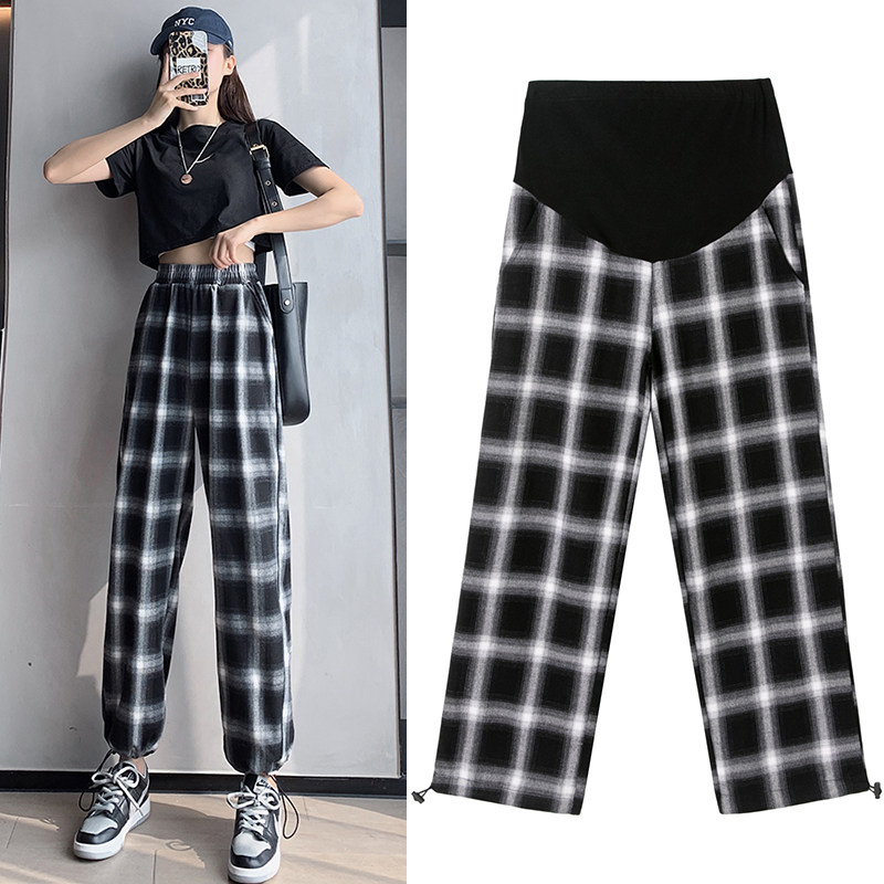 Pregnant women's pants leggings summer maternity wear summer clothes fashion maternity pants 2021 new pregnant women's belly pants