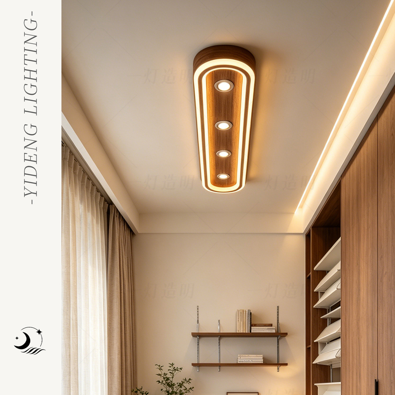 Aisle Light, Antique-Style Long Strip Ceiling Light, Cloakroom Light with Spotlights, Corridor Entrance Light, Designer Balcony Light