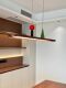 Medieval-Style Restaurant Chandelier 2026 New Model, New Chinese-Style Minimalist Oval Strip Light, Creative Walnut Color Rotating Light