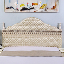 Headboard hood minimalist modern soft bag detachable washable full bag arched arched European-style plus cotton thick semicircle universal customisation