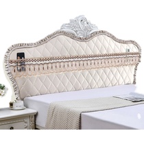 Headboard cover European-style arched semi-circle wood bed head hood thickened all-wrapped backrest soft bag universal new
