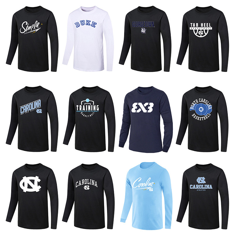 American Basketball Training Uniform 3X3 Shooting Uniform Long-Sleeved Sports T-Shirt Warm-Up Quick-Drying Clothing Fitness Running Top for Men