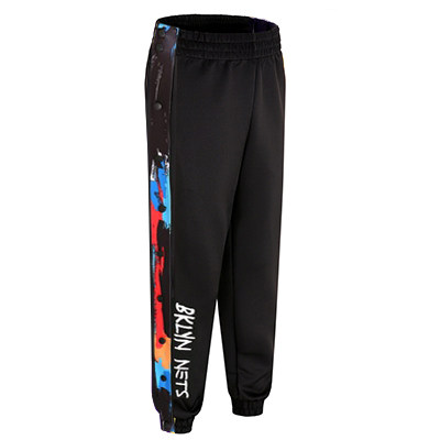 American-Style Basketball Side-Button Pants, Fully Unbuttoned for Quick Release, Basketball Court Appearance Sweatpants, Sports Training Long Pants, Men's Loose Fit with Cuffed Ankles