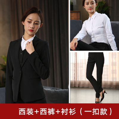 ngắn chuyên nghiệp phù hợp với phỏng vấn phù hợp với top phụ nữ nhỏ phù hợp với áo khoác đang mặc màu đen phiên bản Hàn Quốc tính khí quần áo bảo hộ 
