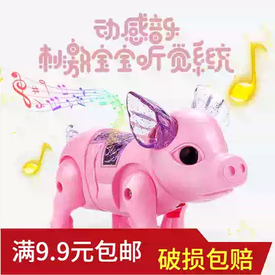 Fiber rope Electric Pig Luminous concert walking night market hot sale pig pig 2021 net red new toy stall
