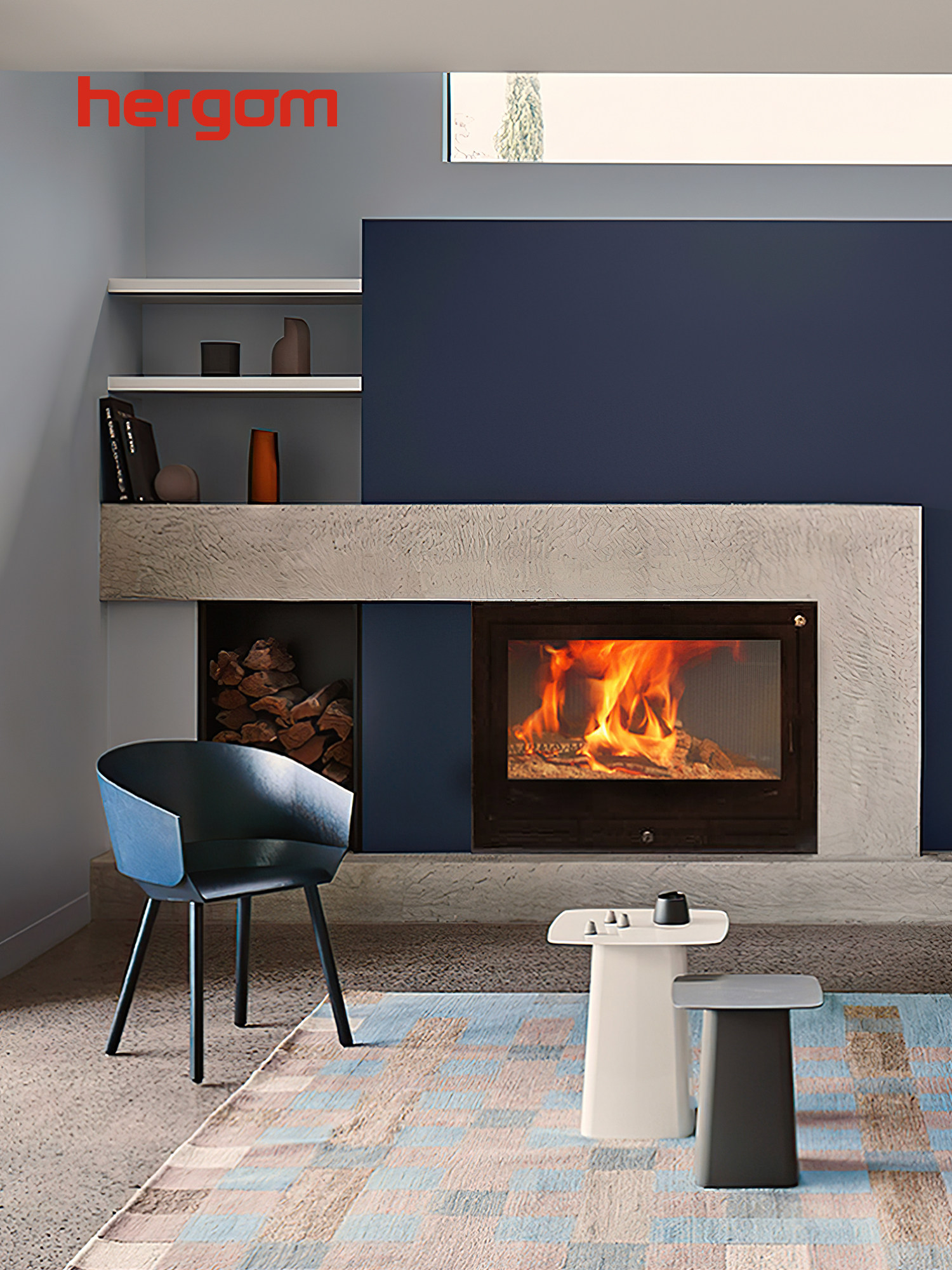 Hergom HGB-70 Chimenea de leña, empotrable 3