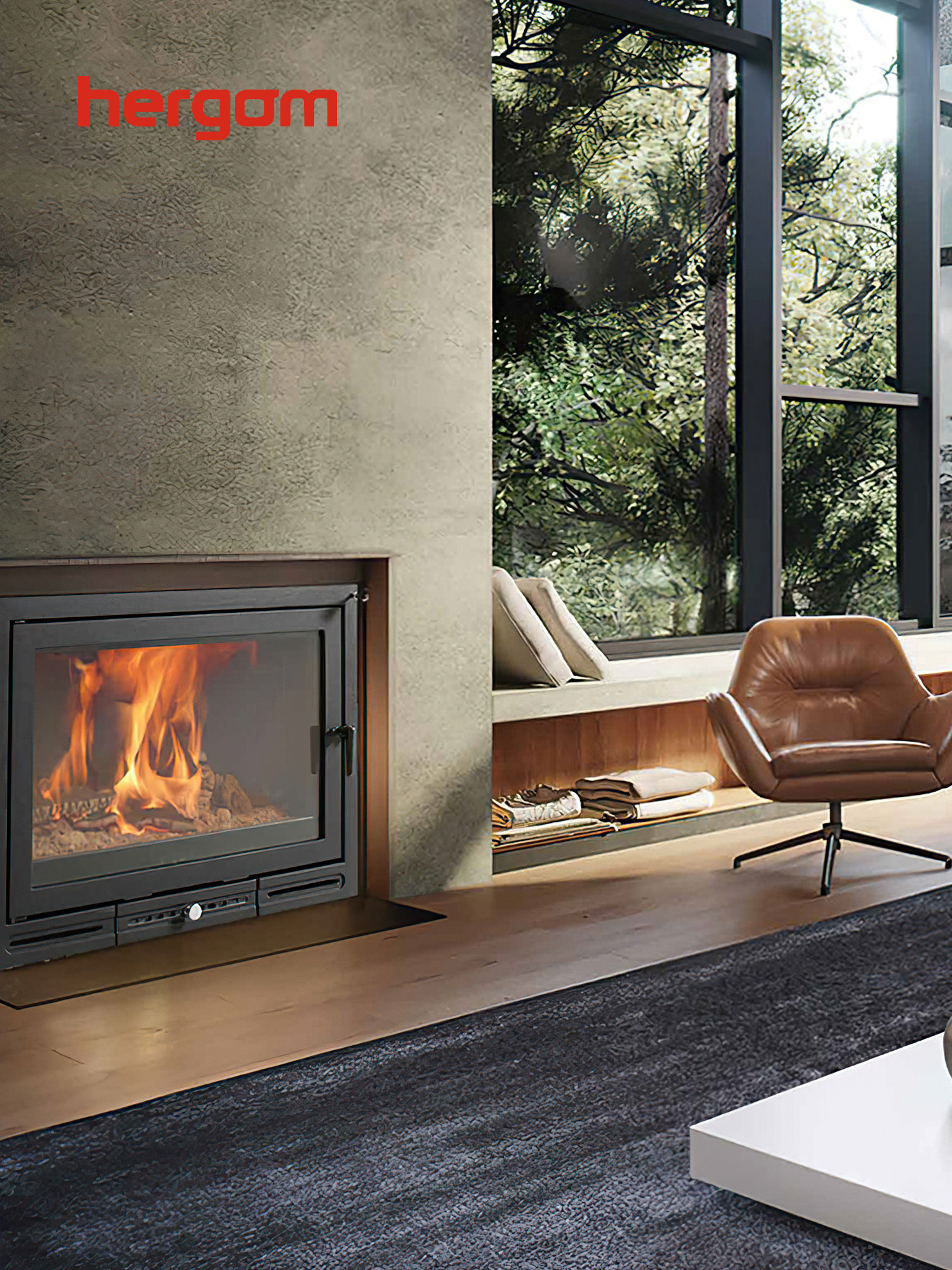 Hergom HGB-70 Chimenea de leña, empotrable 2