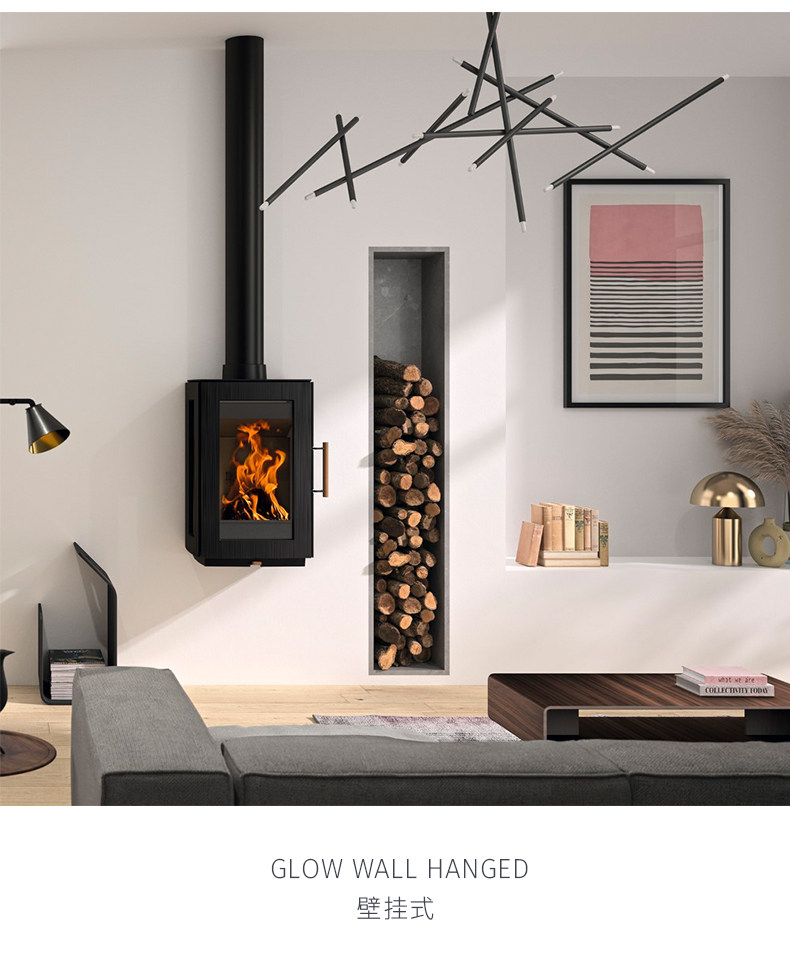 Hergom GLOW Chimenea de leña, independiente — Detalles del producto 16