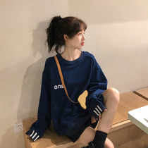 2021 new loose version of round collar jacket head necropolis for female boomers Han version online reddits students 100 hitch long sleeve blouses