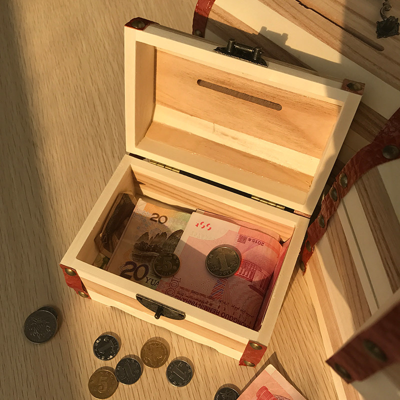 The piggy bank is not available for children.