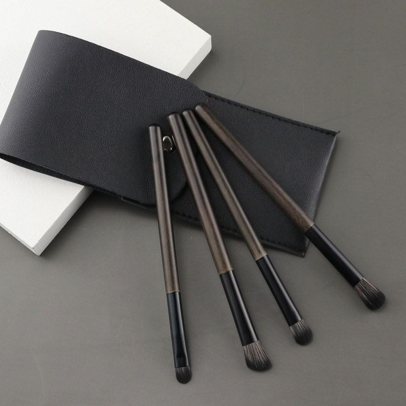Soft hair 4 supporting eye shadow brush suit 4 eyes brush portable fainting brush eye shadow brush animal hair super soft