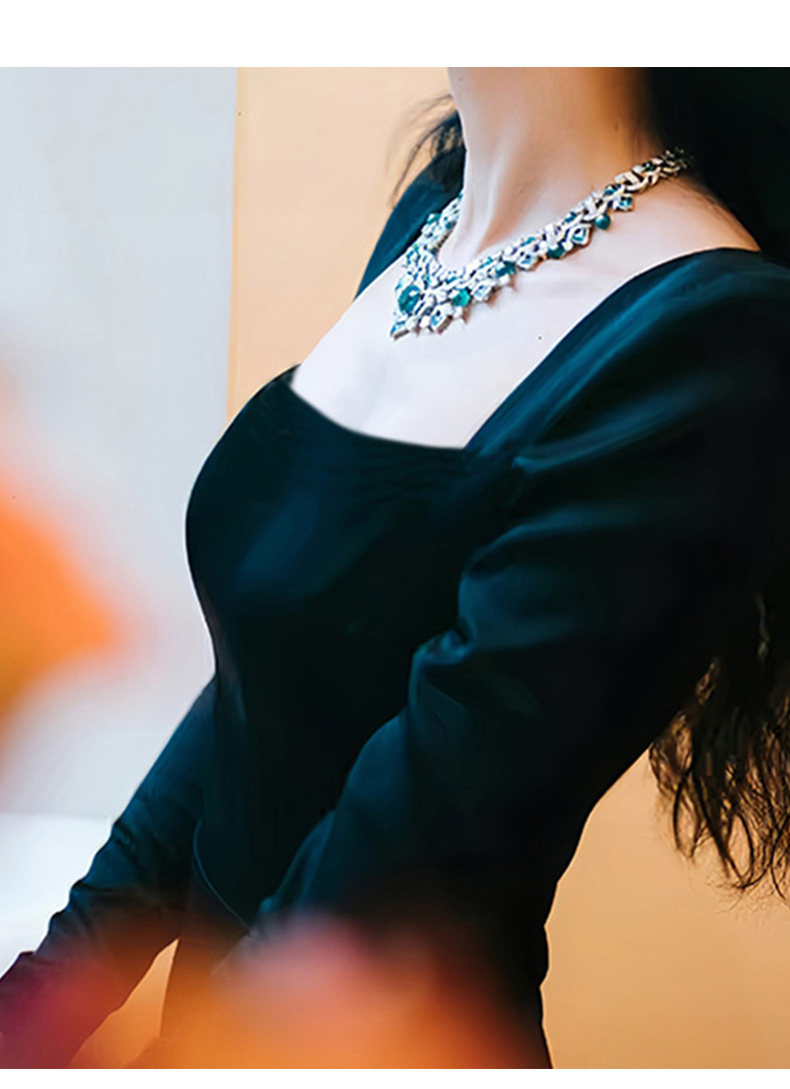 Черное элегантное элитное вечернее платье, изысканный стиль Aiyueni 