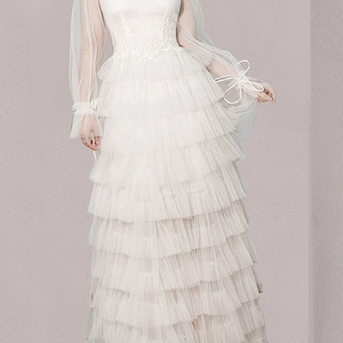 Белое вечернее платье, длинное свадебное платье, коллекция 2023