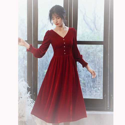 Вечернее платье, бордовая юбка, коллекция 2023