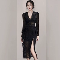 Черное элитное вечернее платье, подарок на день рождения
