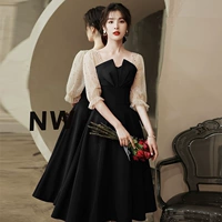 Черный, длинный, средней длины