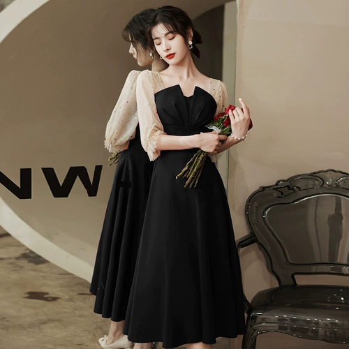 Вечернее платье, черная коктейльная банкетная элитная юбка, подарок на день рождения