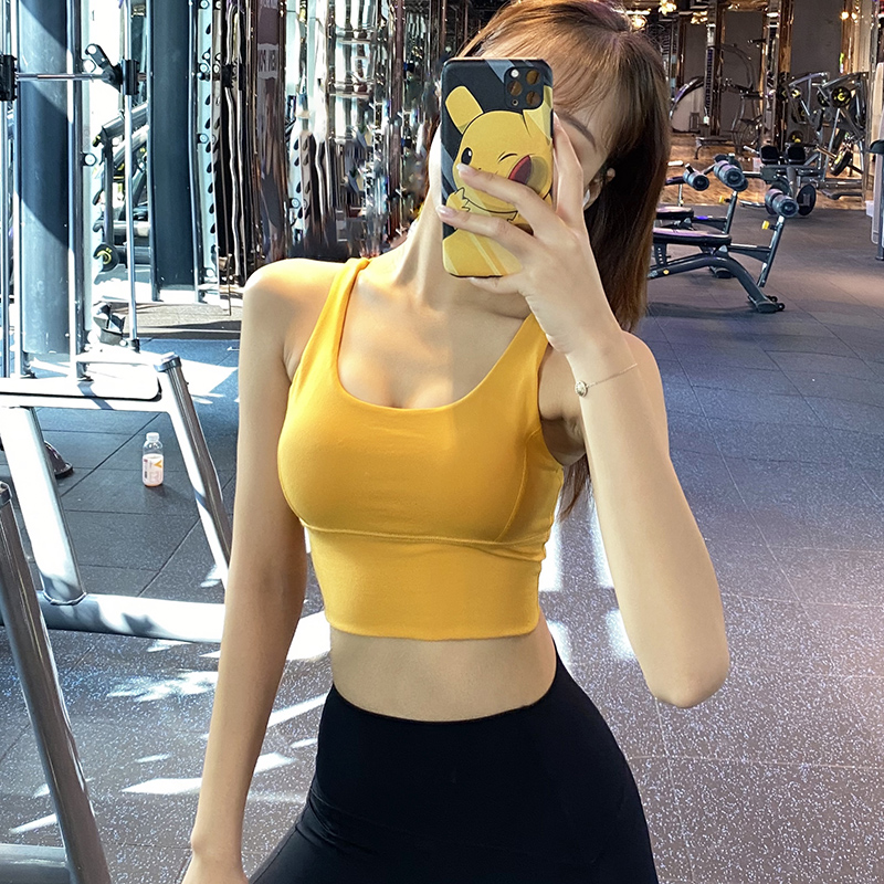 Sports underwear Women's beauty back styling vest running training shockproof gathered fitness bra Quick-drying yoga underwear