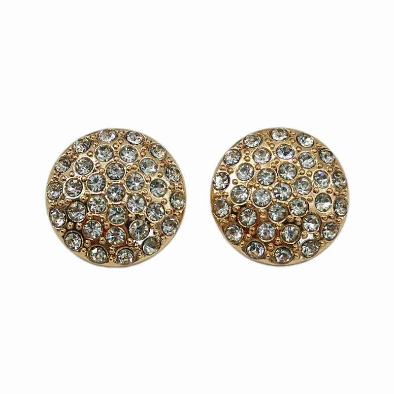 Chanel-Style Gold Full Rhinestone Buttons, Light Luxury Round Rhinestone Buttons for Trench Coats, Cardigans, and DIY Clothing Decoration Chanel-Style Gold Full Rhinestone Buttons, Light Luxury Round Rhinestone Buttons for Trench Coats, Cardigans, and DIY Clothing Decoration