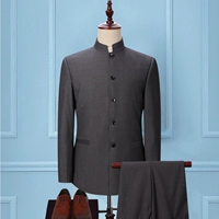 Темно -серая стенда -ошейник Zhongshan платье+брюки+рубашки