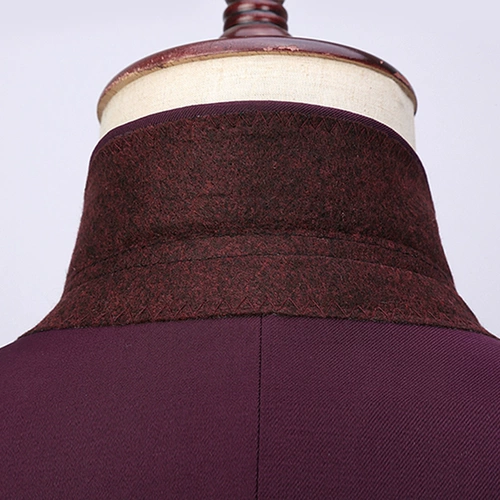 君翅鸟 Бордовый комплект, свадебное платье, облегающий крой, 3 предмета, в корейском стиле