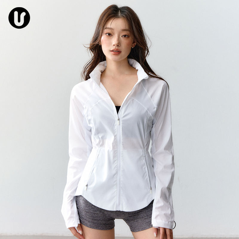 New Sports Jacket for Women, Summer Waist-Cinching Fitness Top, Uv Protection, Outdoor Cool Feeling, Running Training Sun Protection Clothing New Sports Jacket for Women, Summer Waist-Cinching Fitness Top, Uv Protection, Outdoor Cool Feeling, Running Training Sun Protection Clothing