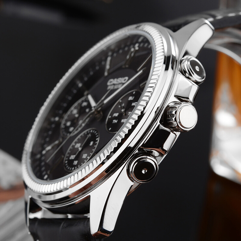 flagship store official website casio, fashion three eye waterproof quartz male table mtp-1375l