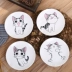 Tây tấm sáng tạo bộ đồ ăn phương Tây gốm sứ trẻ em phim hoạt hình mèo món ăn sáng trái cây bít tết đĩa Đồ ăn tối