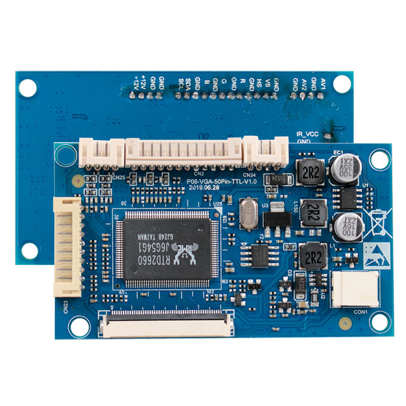 Vga Av to Ttl Lcd Screen Driver Board 8-Inch 9-Inch 50P High-Definition Raspberry Pi Display 1-Channel Vga+2-Channel Av