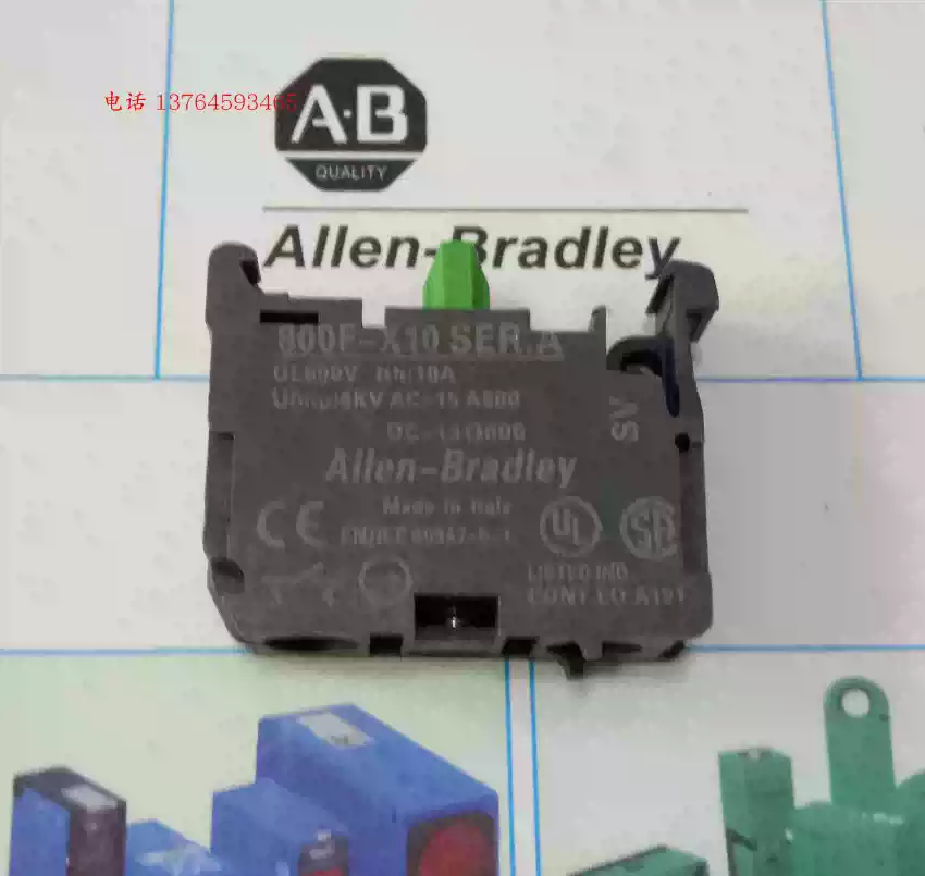 Allen Bradley New Rockwell AB NO Tiếp điểm thường mở Xanh lục 800F-X10 D0C X10E