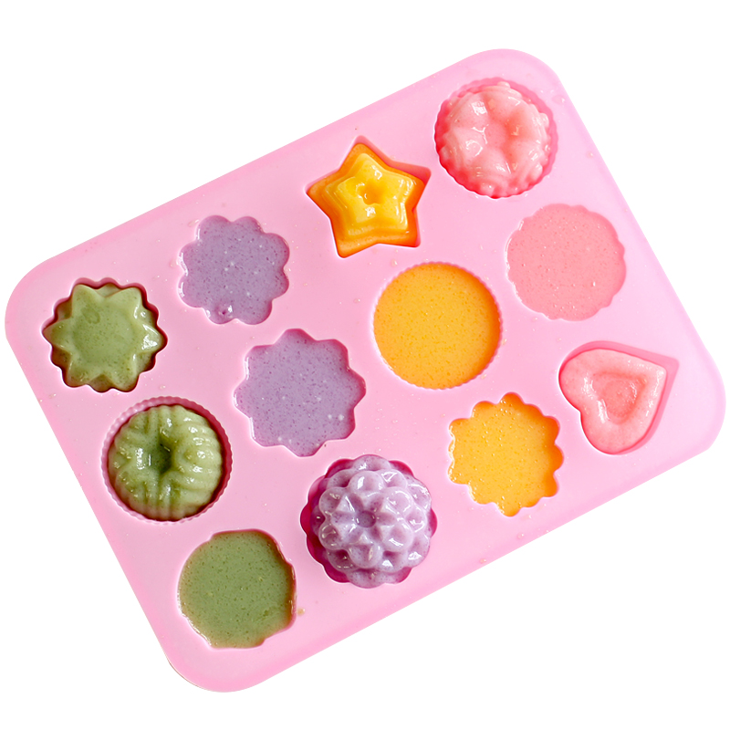 Silicone Jelly Mold Home Make Ice Pudding Horseshoe Pastry White Cool Pink Ice Cream Chocolate's cartoon cute