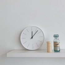 Lemnos Japan imported Divide designer wall clock silent sweep second movement Living room simple wall clock