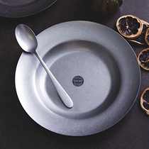 AOYOSHI Japan Qingfang Manufacturing Retro matte silver simple and versatile stainless steel silver plate