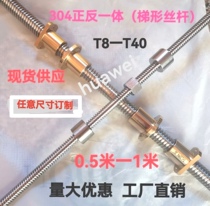 304 stainless steel positive and negative teeth trapezoid reciprocating screw T8 T10 T12 14 16 18 22 20 25 30