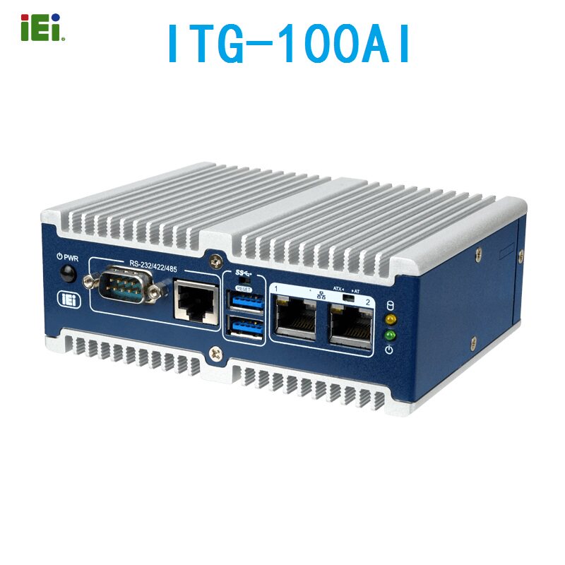 Weiqiang ITG-100AI fanless compact AI embedded host Atom x5-E3930 dual network port serial port
