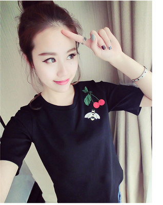Summer Korean version of the bf Harajuku Icy loose loose thin sleeve short sleeve T-shirt female students half-sleeved clothes shirt