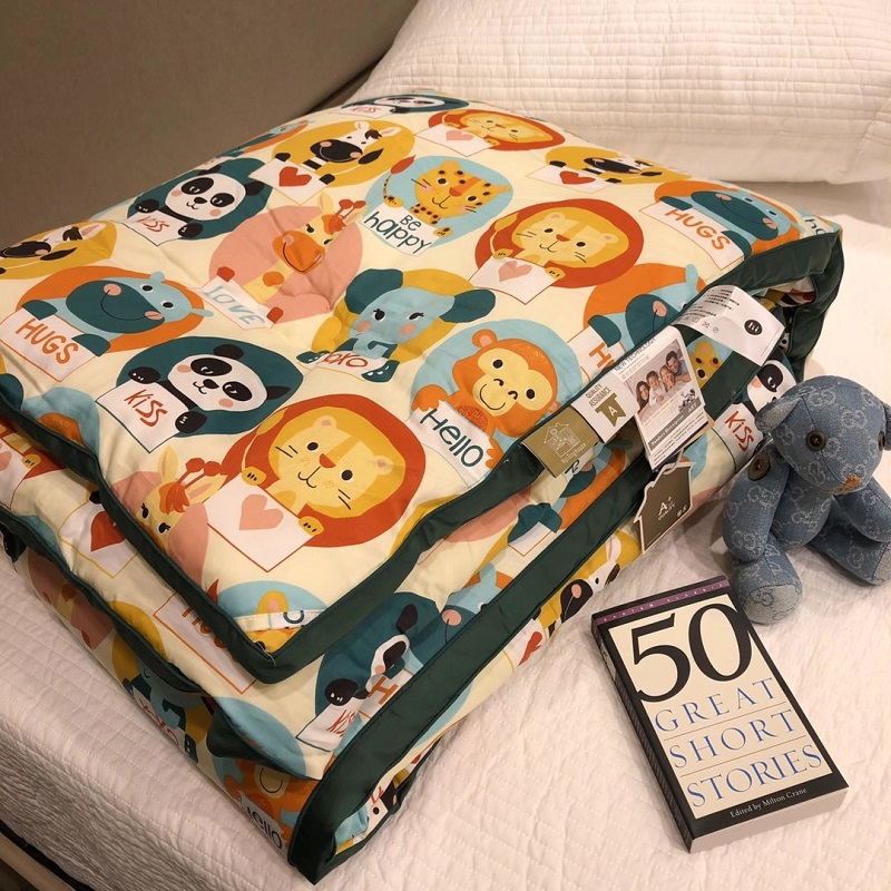 60 long-staple cotton children's spring and autumn quilt core Soy air conditioning futon single 1 5m male and female children cartoon warm quilt