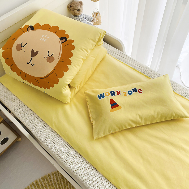 Newborn kindergarten nap special cotton containing six pieces of children with whole cotton three-piece baby bed bedding