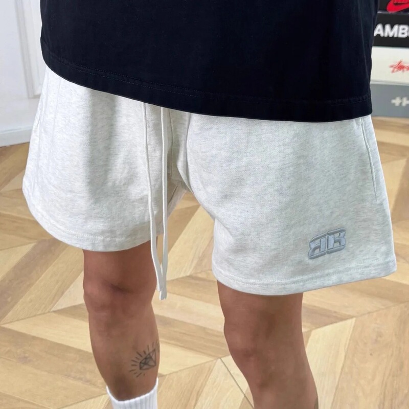 American Retro Simple Summer Heavy Embroidery Casual Shorts Unisex Sports Five-Point Pants Loose Versatile Sweatpants