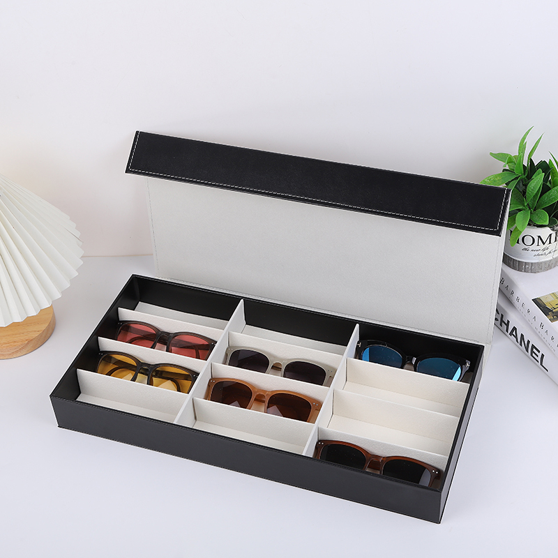 High-End Glasses Storage Box with 12 Compartments/Sunglasses Display Box/Glasses Collection Box/Sunglasses Case/Glasses Case High-End Glasses Storage Box with 12 Compartments/Sunglasses Display Box/Glasses Collection Box/Sunglasses Case/Glasses Case