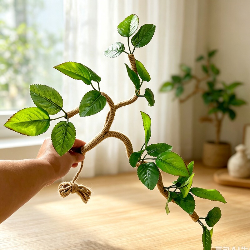 Gourd Money Tree Vine Hand-Woven Artificial Leaves Home Decoration Desktop Ornament