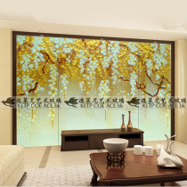 Guangzhou art glass TV background wall living room porch screen partition deep carving process