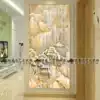 Art glass TV background wall screen Living room partition wall Entrance aisle 3D landscape Jade carving Huating landscape painting