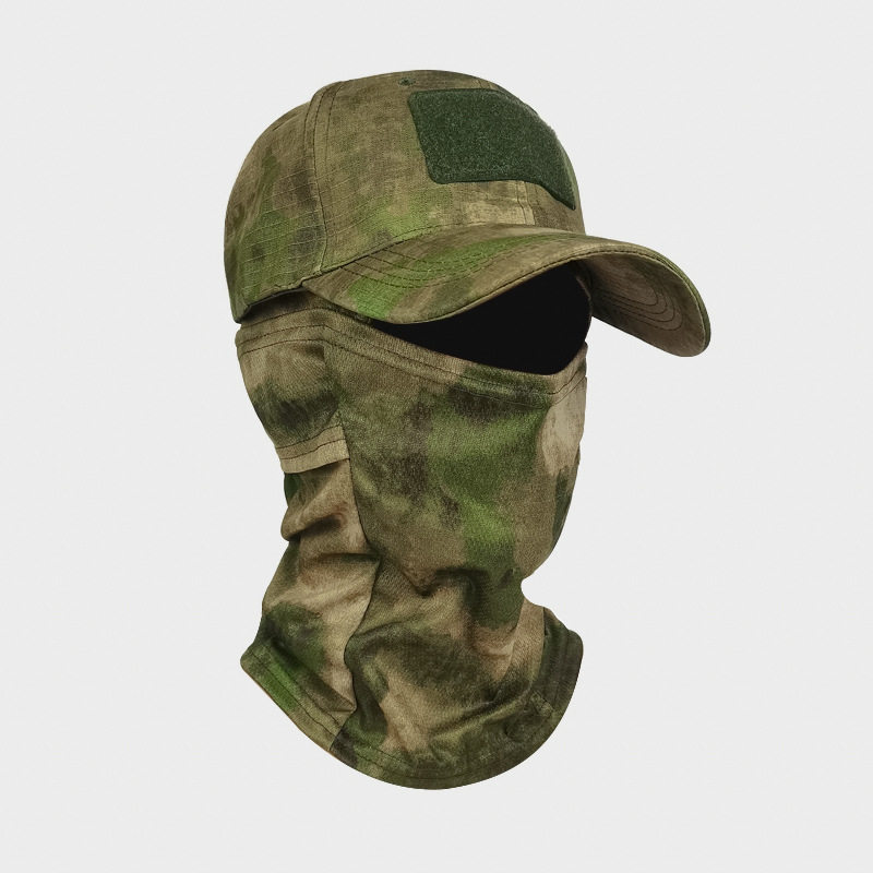 Tactical Camouflage Baseball Cap With Face Shield For Hiking_voghion.com