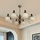 Moori Light House French-Style Vintage Living Room Chandelier 2026 New Retro Glass Lampshade Bedroom Lighting Package