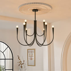 Moori Light House French-Style Bedroom Chandelier Main Light Vintage American Retro Living Room Dining Room Candle Lighting Fixtures