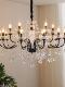 Moori Light House Crystal Chandelier for Living Room, Dining Room, Bedroom - French Retro Branch-Shaped Light Luxury and Elegant Lighting Fixture