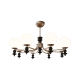 Moori Light House Vintage French Style Living Room Chandelier Bedroom Main Light Solid Wood Magic Bean Glass Shade Modern Lighting Fixture