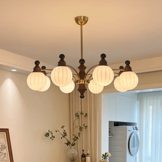 Moori Light House French-Style Vintage Living Room Chandelier 2026 New Retro Glass Lampshade Bedroom Lighting Package